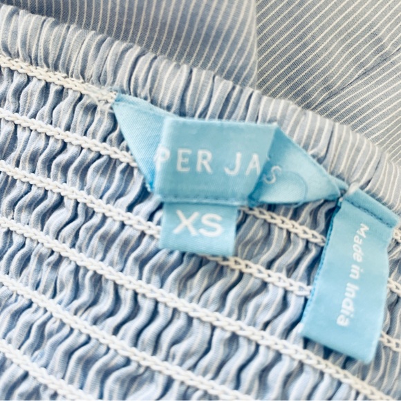 Draper James Maddie Embroidered Babydoll Dress in Blue Stripe - Picture 8 of 10